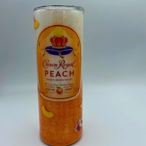 20oz crown peach tumbler